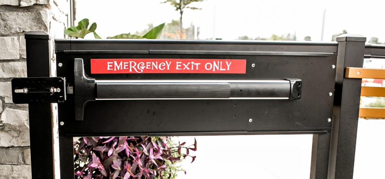 emergency push bar installation in Lennox